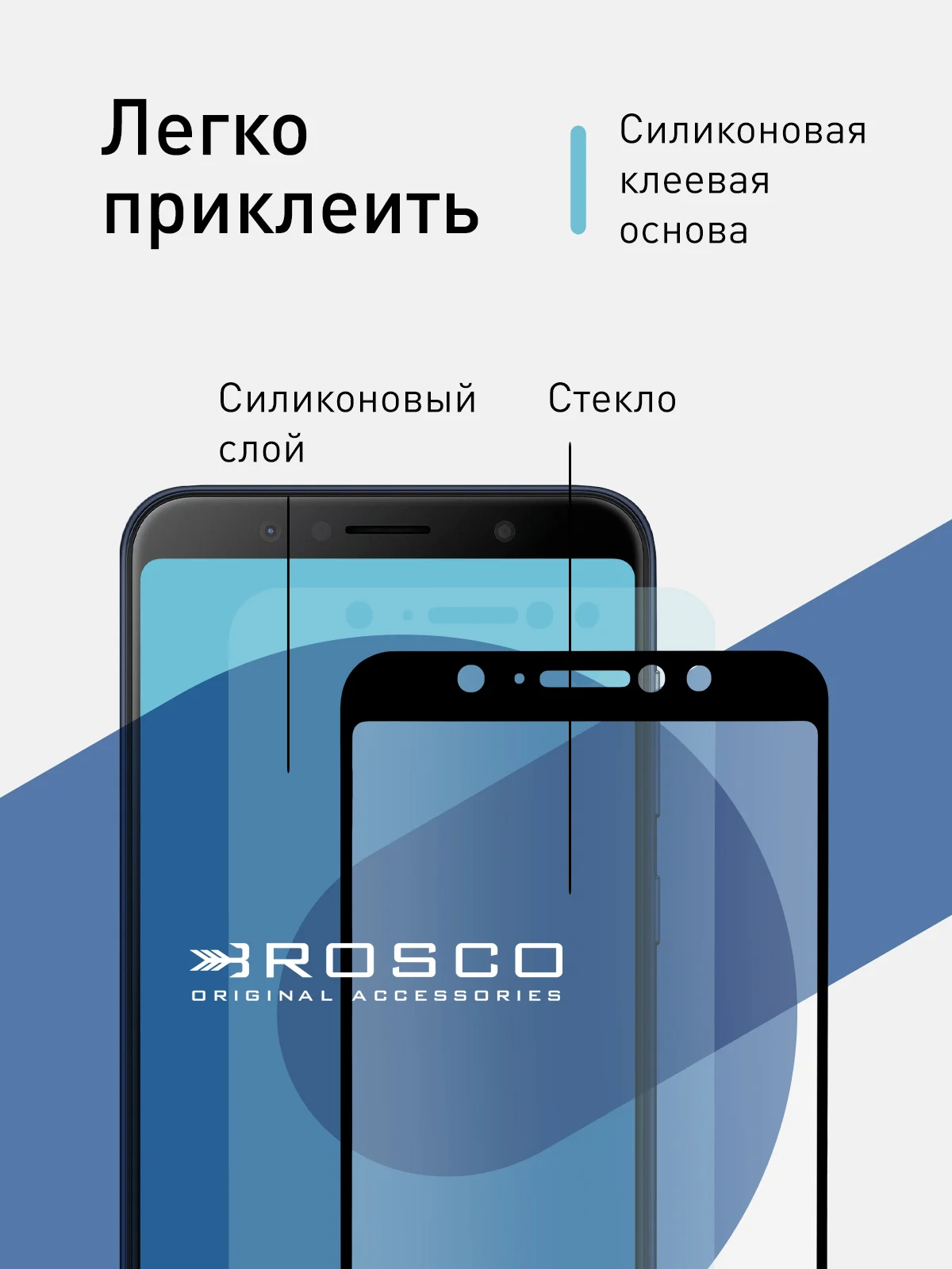 Защитное стекло ROSCO для ASUS ZenFone Max Pro M1 с олеофобным покрытием