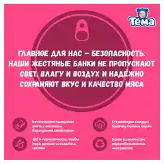 Пюре мясное  Тема с говядиной с 6 мес. 90г