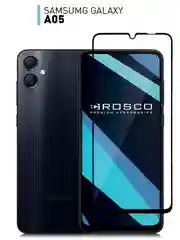 Стекло для Samsung Galaxy A05 защитное ROSCO с олеофобным покрытием и рамкой