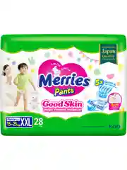 Подгузники-трусики Merries Good Skin, размер XXL, 15-25 кг, 28 штук