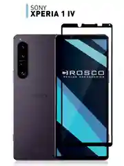 Прозрачный защитное стекло ROSCO для Sony Xperia 1 IV, с олеофобным покрытием и черной рамкой