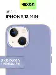 Чехол MagSafe для iPhone 13 Mini кожаный BROSCORP с защитой камер, микрофиброй, экокожа