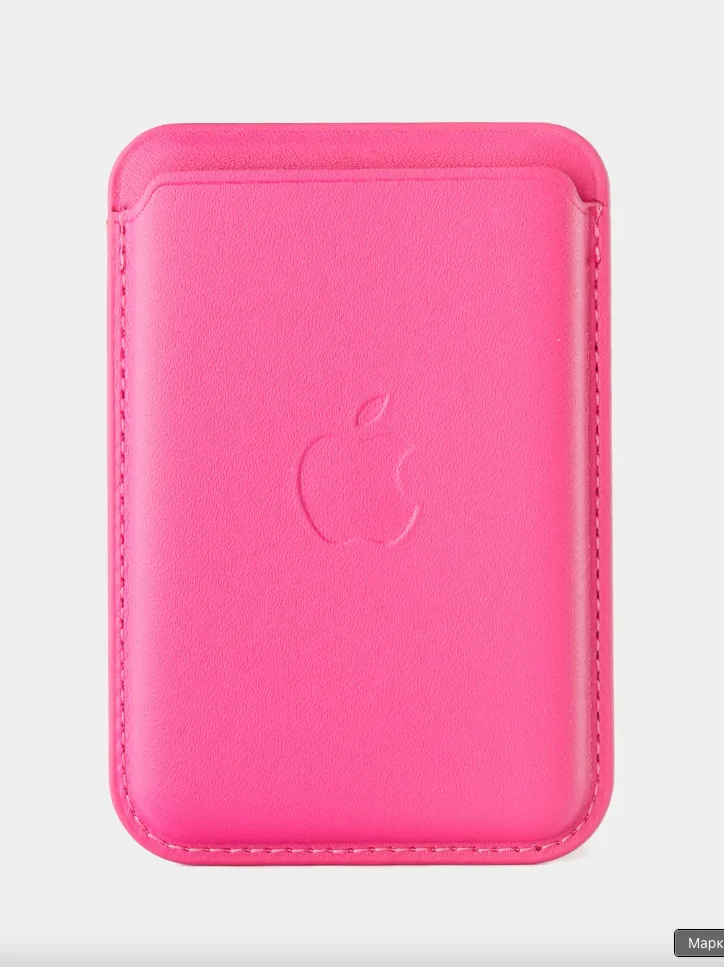 Черный картхолдер - бумажник на iPhone с поддержкой MagSafe/Leather Wallet