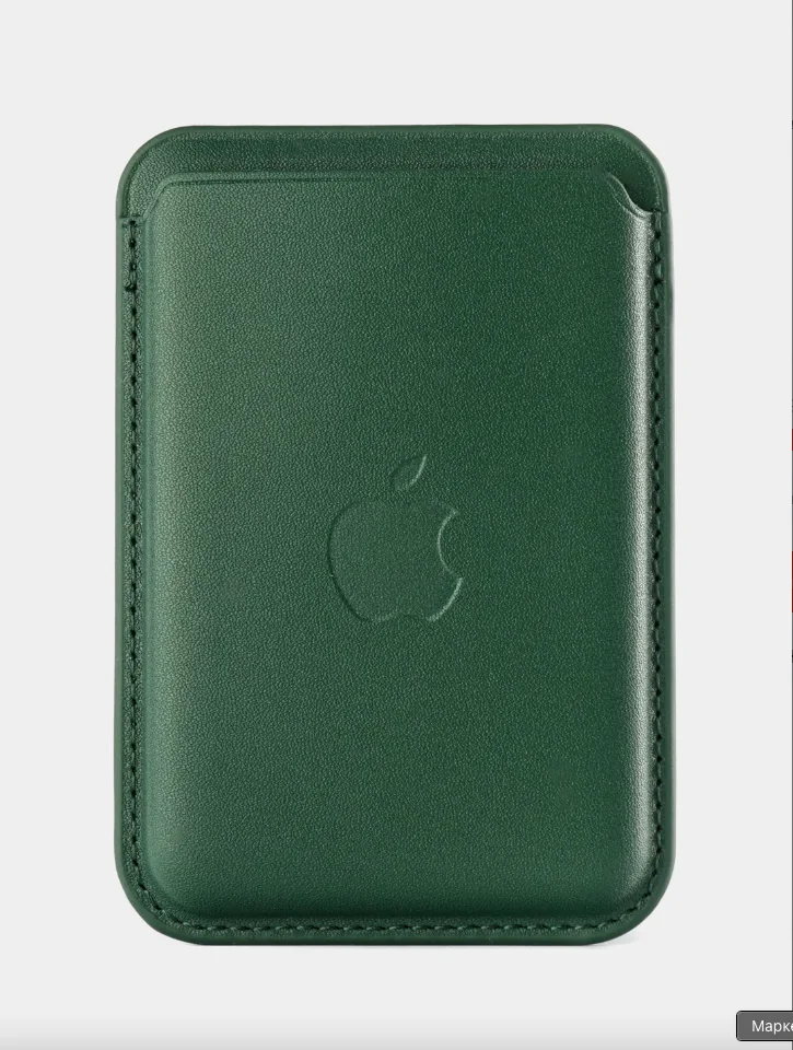 Черный картхолдер - бумажник на iPhone с поддержкой MagSafe/Leather Wallet
