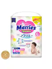 Трусики-подгузники Merries для детей, M, 6-11 кг, 58 штук