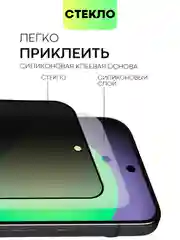 Черный супертонкое стекло для Google Pixel 9Pro XL защитное BROSCORP олеофобное антишпион матовое