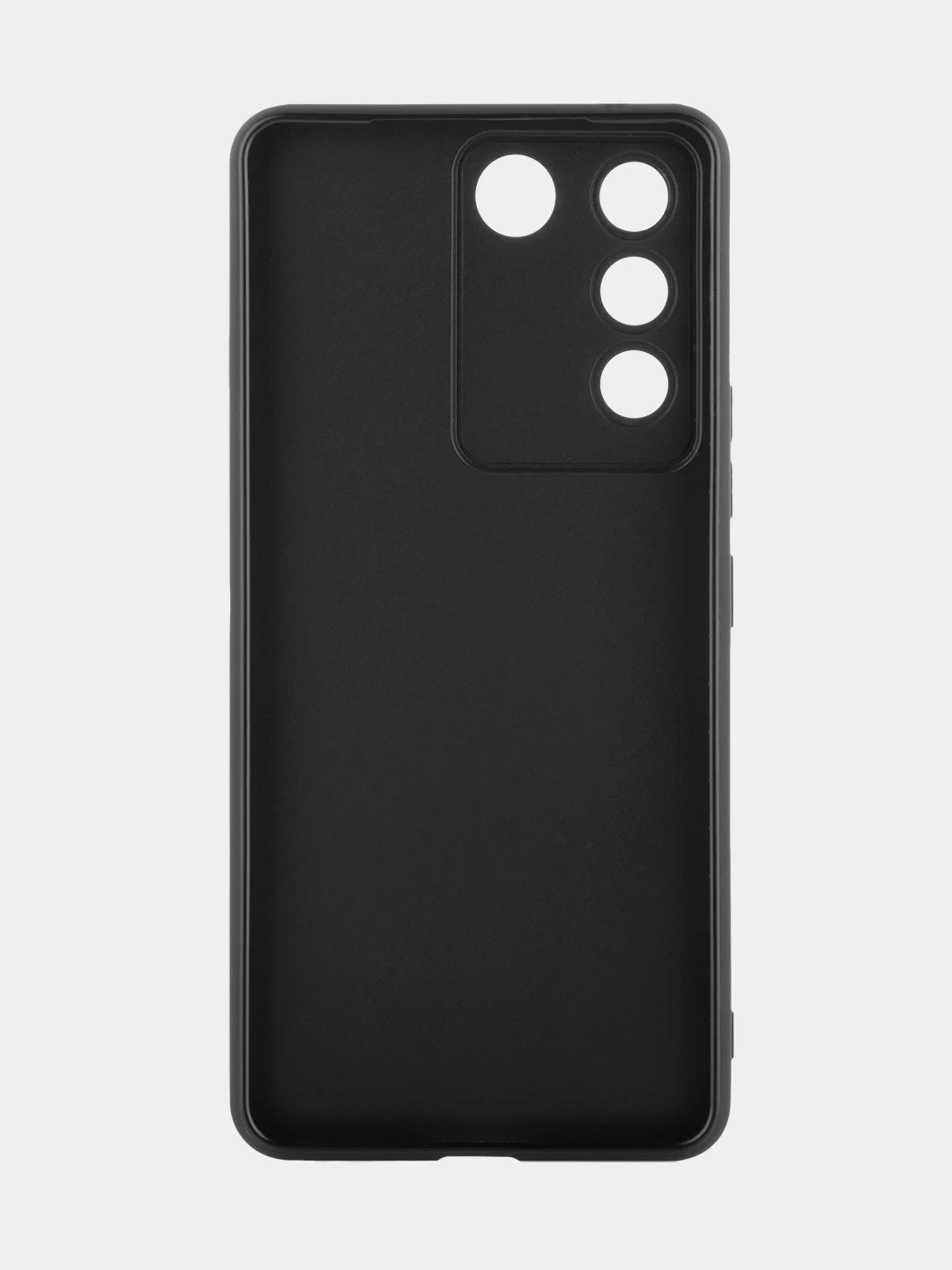Черный чехол для Vivo T2 4G силиконовый ROSCO матовый / прозрачный тонкий с защитой камер