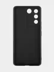 Черный чехол для Vivo T2 4G силиконовый ROSCO матовый / прозрачный тонкий с защитой камер