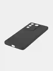 Черный чехол для Vivo T2 4G силиконовый ROSCO матовый / прозрачный тонкий с защитой камер