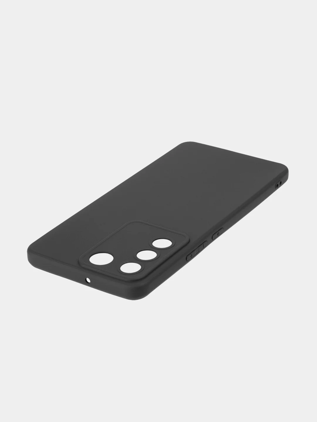 Черный чехол для Vivo T2 4G силиконовый ROSCO матовый / прозрачный тонкий с защитой камер