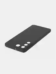 Черный чехол для Vivo T2 4G силиконовый ROSCO матовый / прозрачный тонкий с защитой камер