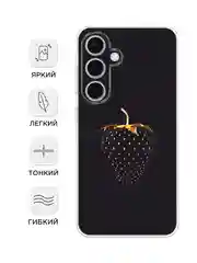 Разноцветный чехол на Samsung Galaxy S24 FE 5G / Самсунг S24 FE прозрачный, с принтом, защита камеры