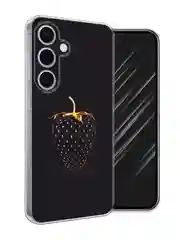 Разноцветный чехол на Samsung Galaxy S24 FE 5G / Самсунг S24 FE прозрачный, с принтом, защита камеры
