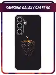 Разноцветный чехол на Samsung Galaxy S24 FE 5G / Самсунг S24 FE прозрачный, с принтом, защита камеры