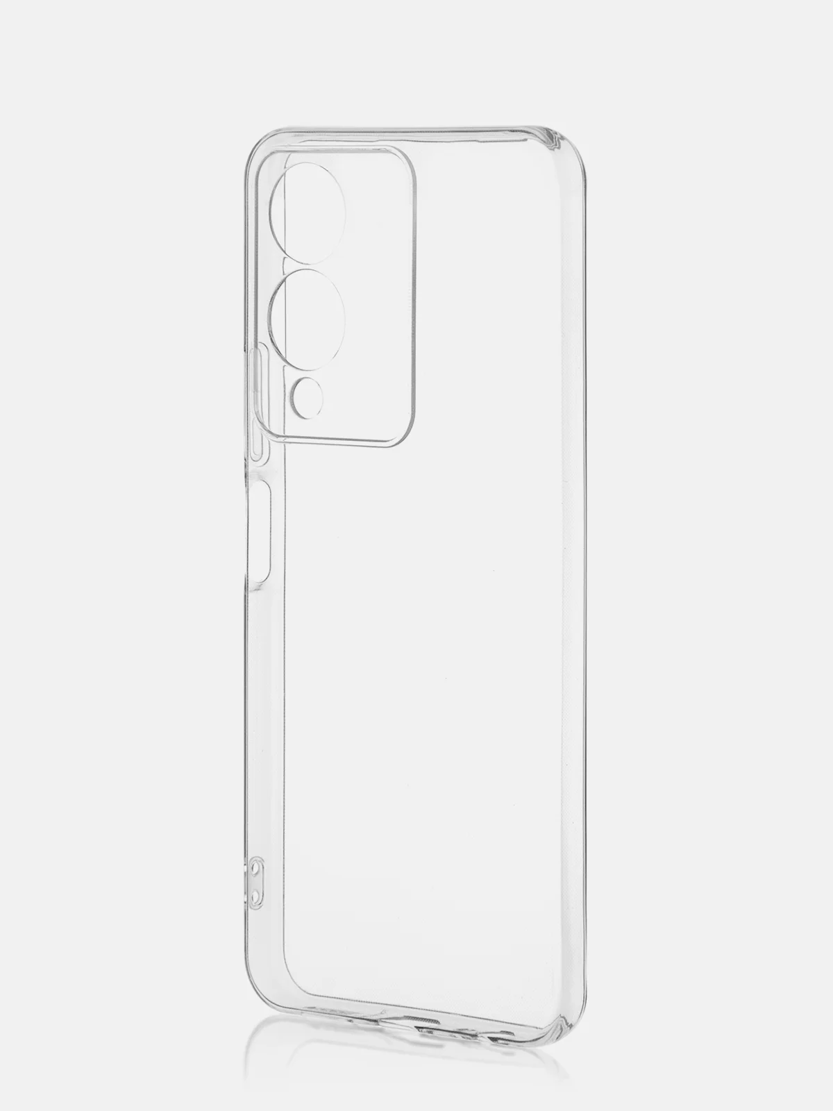 Прозрачный чехол для Vivo Y17s силиконовый ROSCO тонкий матовый/прозрачный с бортиком-защитой камер