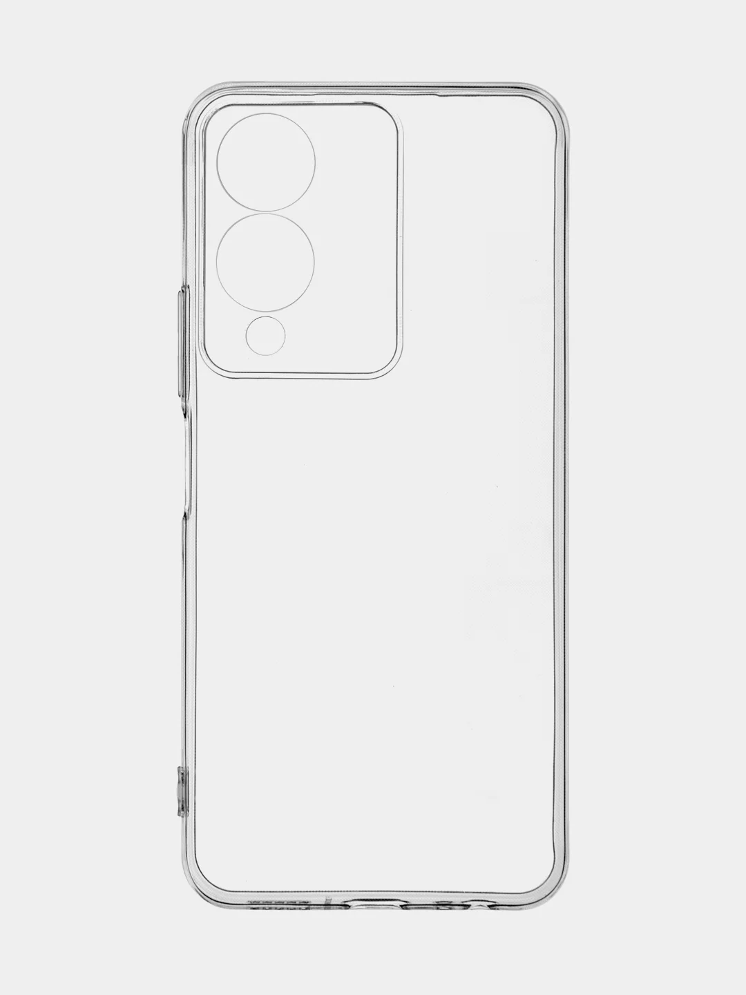 Прозрачный чехол для Vivo Y17s силиконовый ROSCO тонкий матовый/прозрачный с бортиком-защитой камер