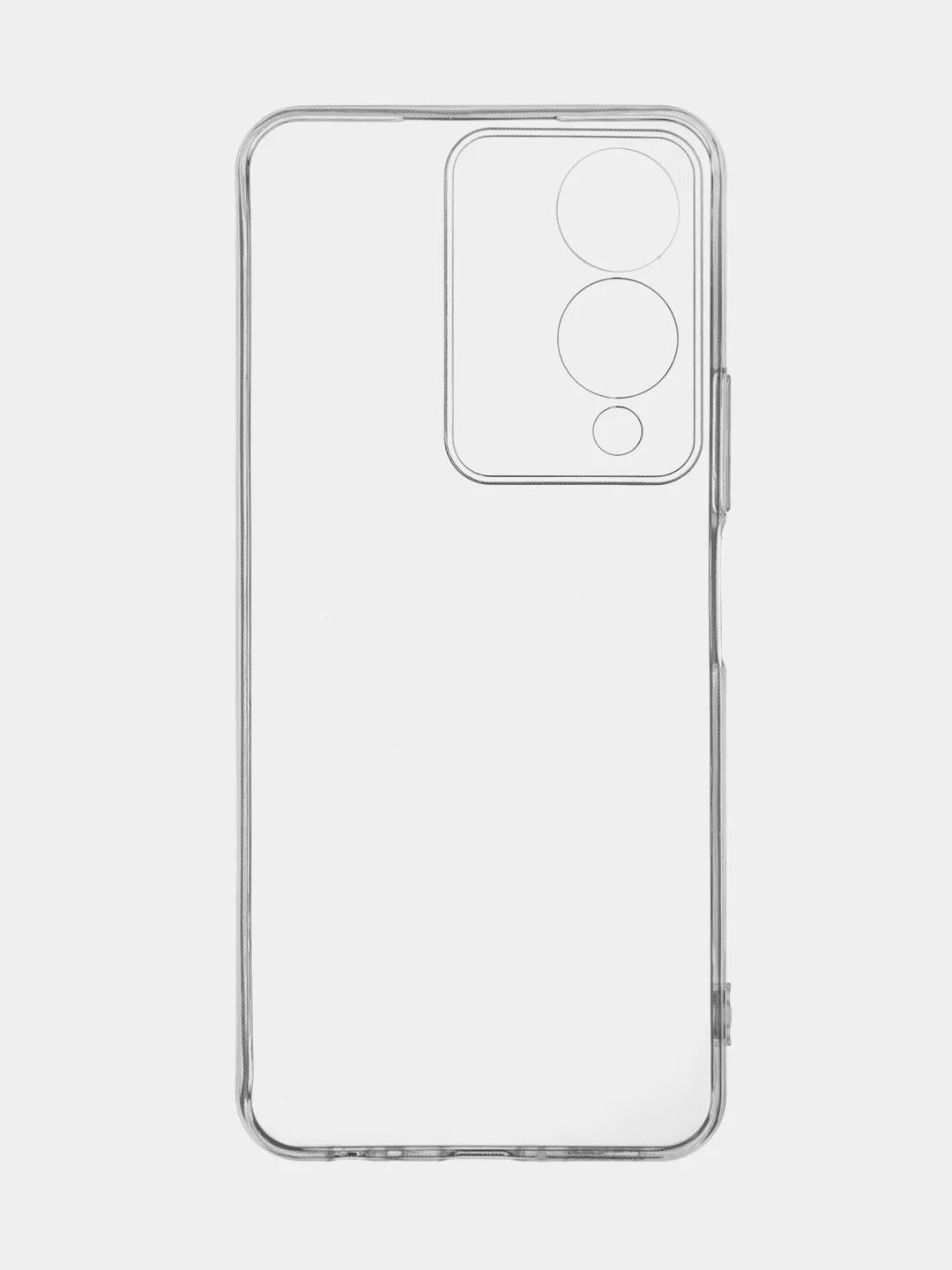 Прозрачный чехол для Vivo Y17s силиконовый ROSCO тонкий матовый/прозрачный с бортиком-защитой камер