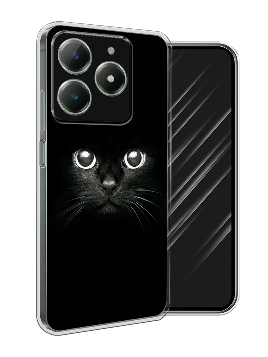 Шоколадный чехол на Realme C61 4G (Global) / Realme C61 4G прозрачный, с принтом, защита камеры
