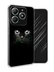 Шоколадный чехол на Realme C61 4G (Global) / Realme C61 4G прозрачный, с принтом, защита камеры