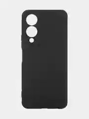 Черный чехол для Vivo Y17s силиконовый ROSCO тонкий матовый/прозрачный с бортиком-защитой камер