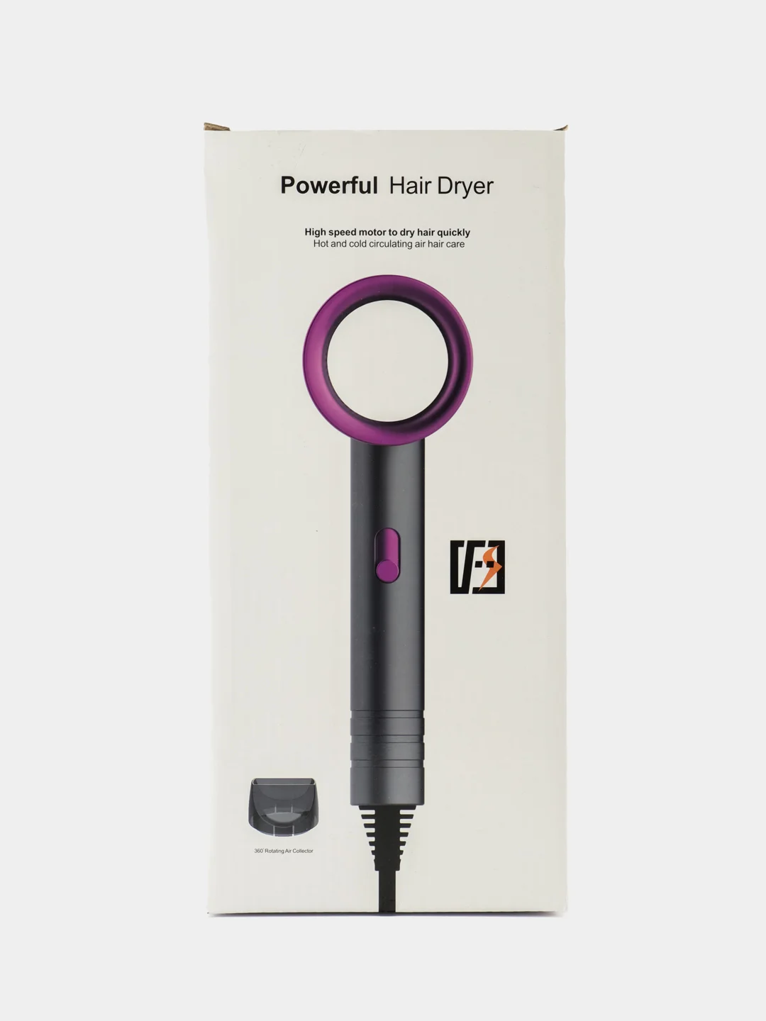Тёмно-серый фен стайлер для укладки и сушки волос Super Hair Dryer