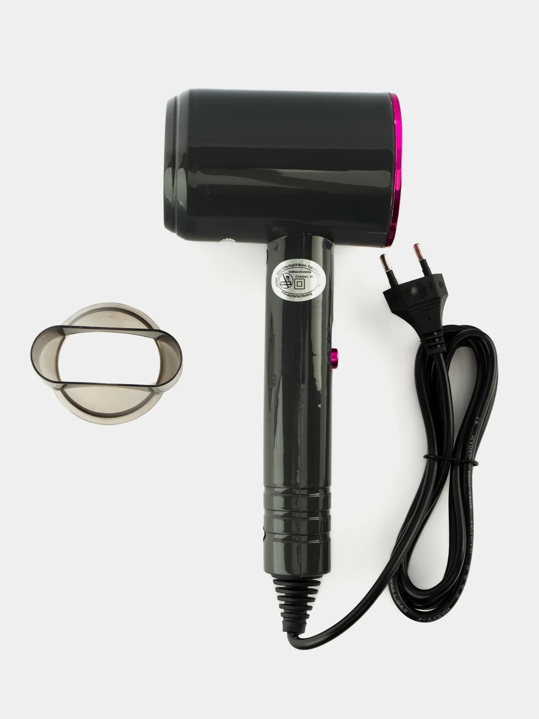 Тёмно-серый фен стайлер для укладки и сушки волос Super Hair Dryer