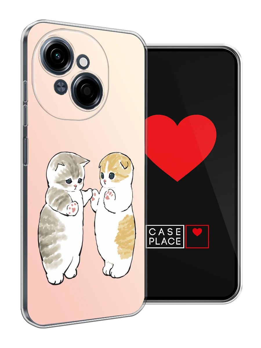 Бежевый меланж чехол на Tecno Spark Go 1/Pop 9 / Текно Спарк Го 1/Поп 9 прозрачный, с принтом