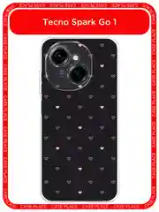 Черный чехол на Tecno Spark Go 1/Pop 9 / Текно Спарк Го 1/Поп 9 прозрачный, с принтом