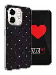 Черный чехол на Infinix Smart 9/Hot 50i / Инфиникс Смарт 9/Хот 50i прозрачный, с принтом