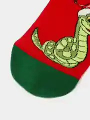 Красный носки новогодние, женские носки, детские новогодние носки, носки символ года