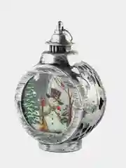 Серый новогодний Фонарик 13х9х5 см светящийся