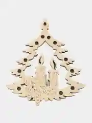 Ёлочные новогодние игрушки из дерева (декупаж и творчество), игрушки на ёлку своими руками