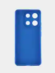 Синий чехол для Xiaomi Redmi Note 13 4G (Сяоми Редми Ноут 13), черный защита камеры силиконовый