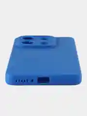 Синий чехол для Xiaomi Redmi Note 13 4G (Сяоми Редми Ноут 13), черный защита камеры силиконовый