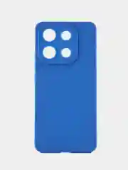 Синий чехол для Xiaomi Redmi Note 13 4G (Сяоми Редми Ноут 13), черный защита камеры силиконовый