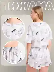Пижама женская с шортами, костюм домашний