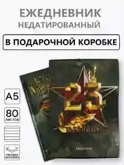 Оливковый ежедневник блокнот недатированный с приколами, А5, 80 листов/ 160 листов