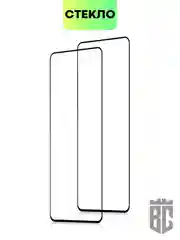 Прозрачный стекло (1, 2 шт) для Tecno Pova 5 / 5 Pro защитное BROSCORP с олеофобное с черной рамкой