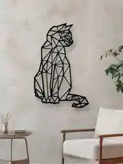 Декоративное панно из дерева "Кошка"  35*23см