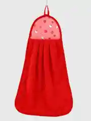 Красный салфетка-тряпка из микрофибры,полотенце-матрешка кухонное с петелькой
