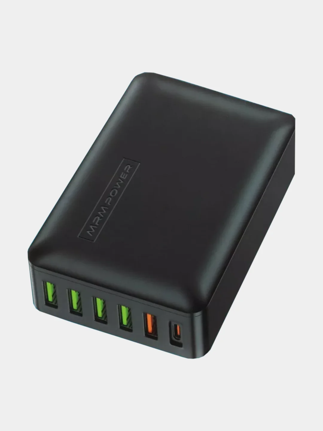 Черный сетевое зарядное устройство MRMPW H5016, 65W, 5xUSB, 1xType-C (PD20W)