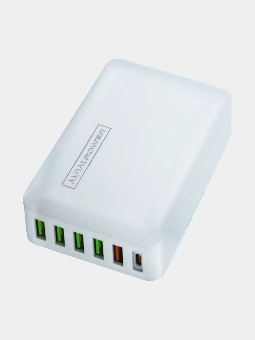 Белый сетевое зарядное устройство MRMPW H5016, 65W, 5xUSB, 1xType-C (PD20W)