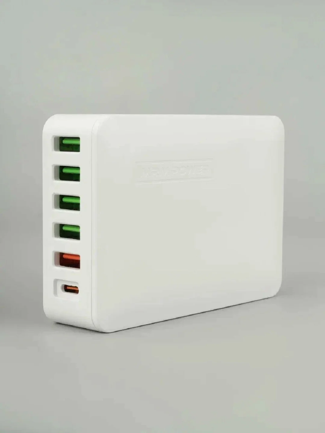 Белый сетевое зарядное устройство MRMPW H5016, 65W, 5xUSB, 1xType-C (PD20W)