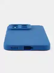 Синий чехол для HONOR X8B (Хонор Х8б Икс 8Б), черный защита камеры силиконовый