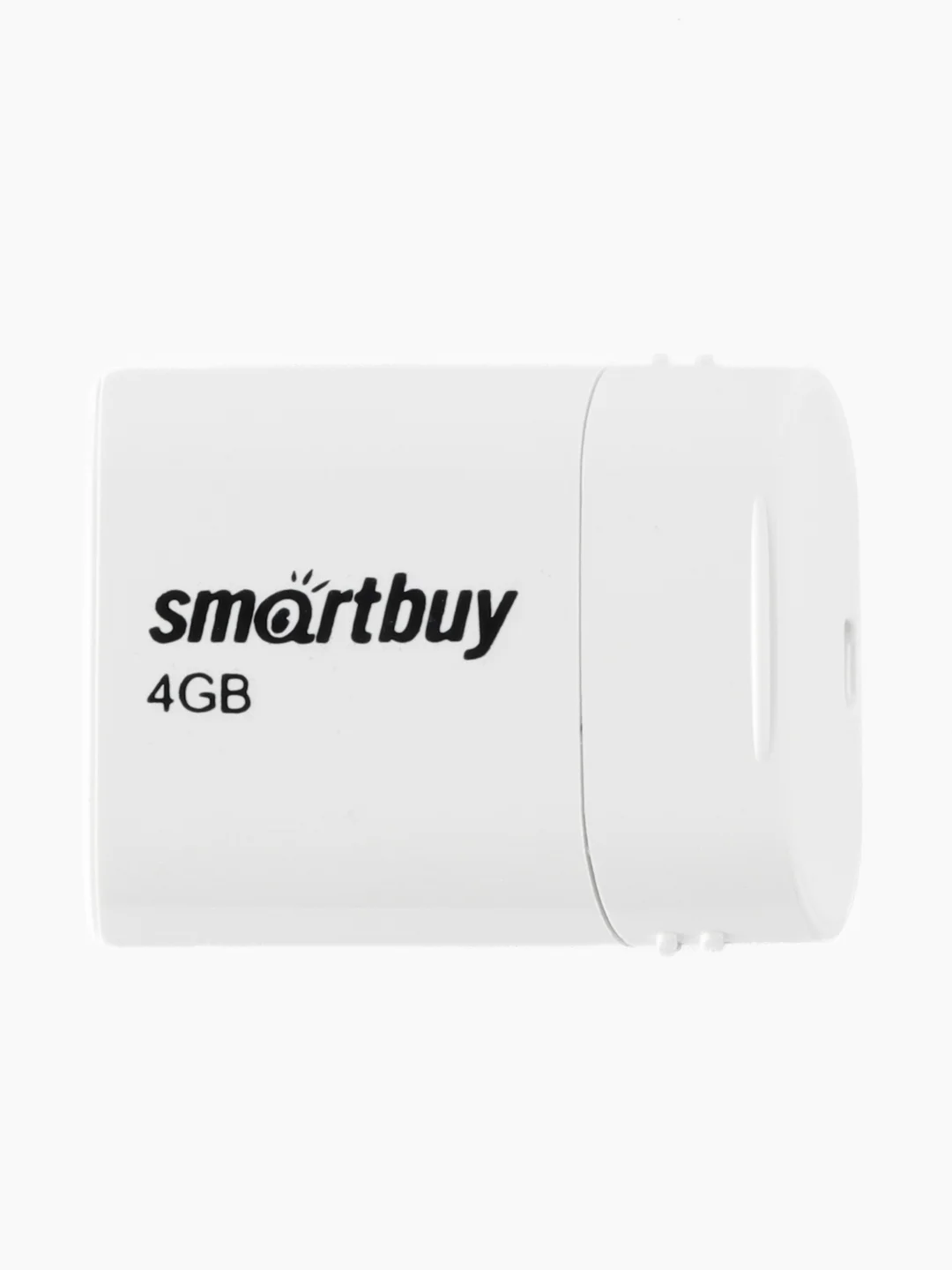 Белый флеш-накопитель 4 Gb SmartBuy LARA