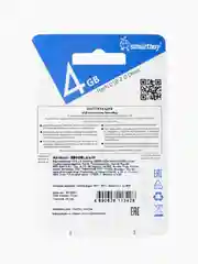 Белый флеш-накопитель 4 Gb SmartBuy LARA