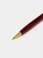 Бордовый ручка шариковая металлическая подарочная в футляре, бархатной сумке подарок