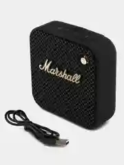 Черный беспроводная Bluetooth колонка Marshal, беспроводная блютуз колонка с радио