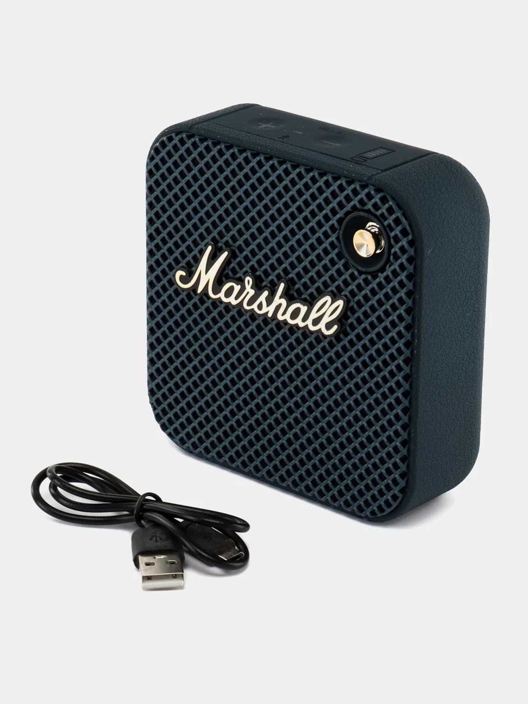 Синий беспроводная Bluetooth колонка Marshal, беспроводная блютуз колонка с радио