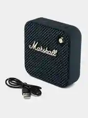 Синий беспроводная Bluetooth колонка Marshal, беспроводная блютуз колонка с радио